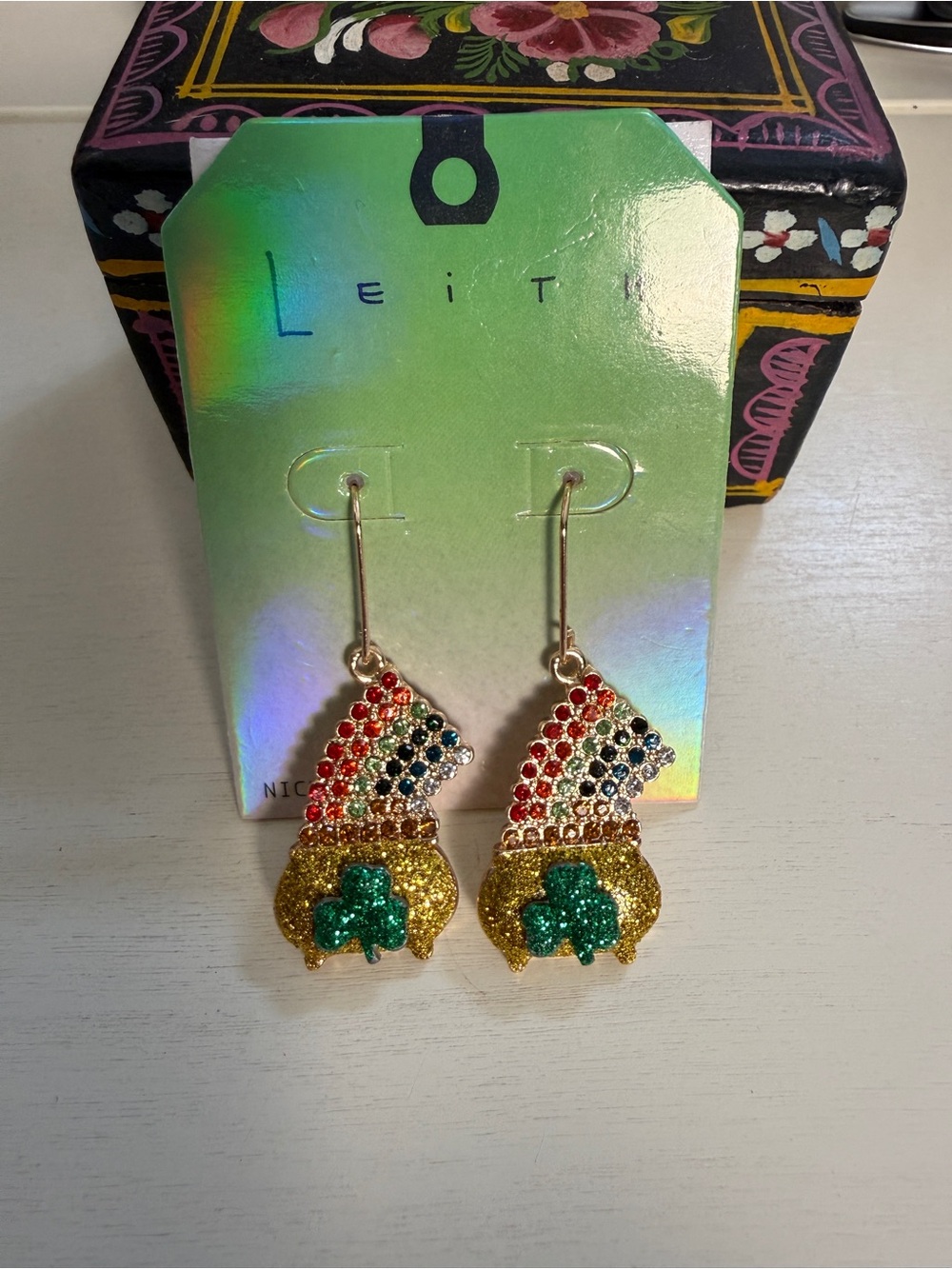 Leith Gold Textured pot-o-gold Earrings